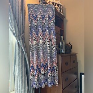 Azules Vibrant Zigzag Maxi Skirt